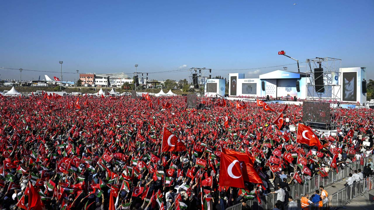 İstanbul'da "Büyük Filistin Mitingi" gerçekleştirildi