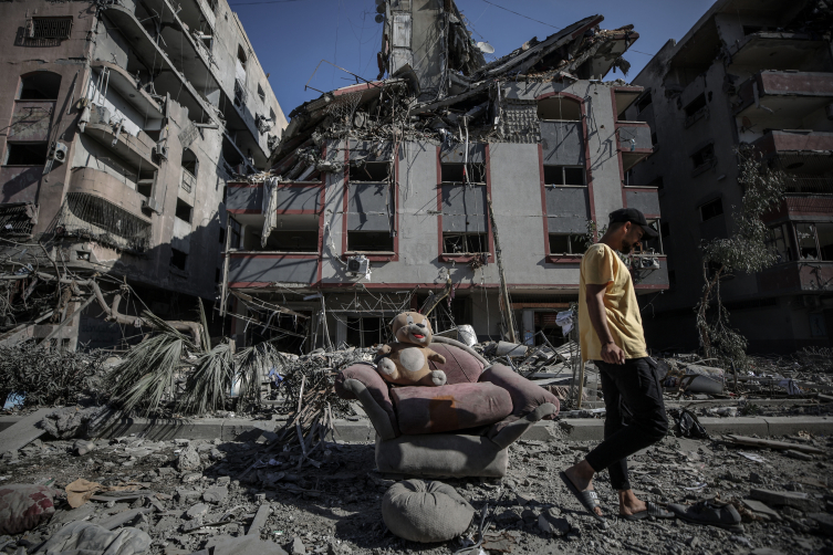 Kuzey Gazze'de yaşayan halk İsrail tarafından göçe zorlanıyor. Fotoğraf: AA