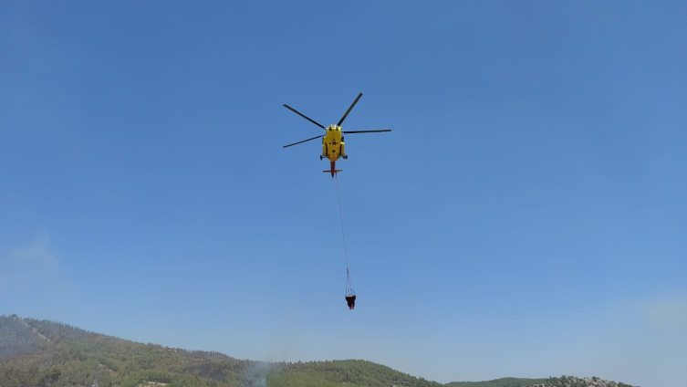 Denizli'deki yangına müdahale sürüyor