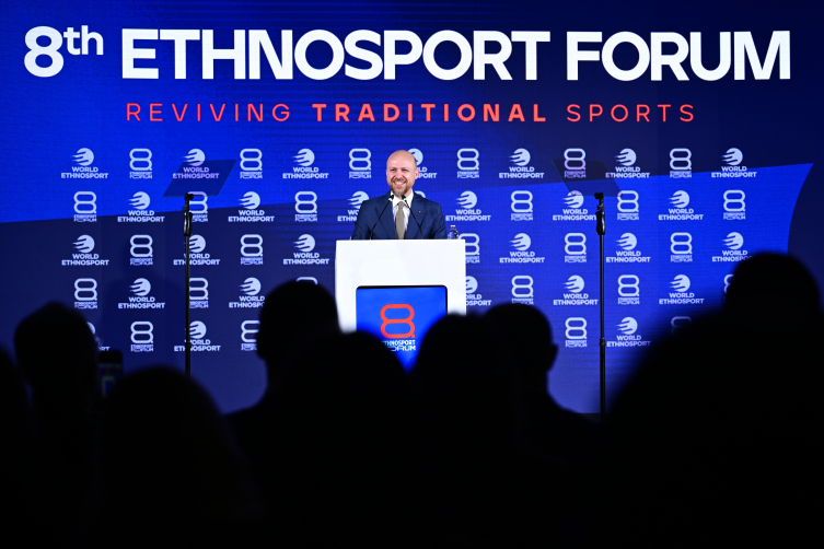 Dünya Etnospor Birliği Başkanı Necmeddin Bilal Erdoğan.