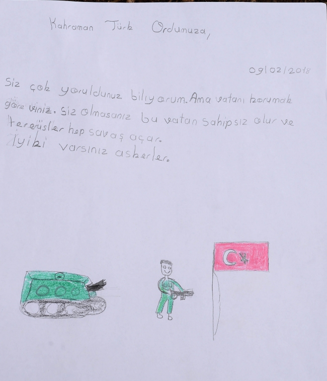 Minik kalplerden Mehmetçiği duygulandıran mektuplar