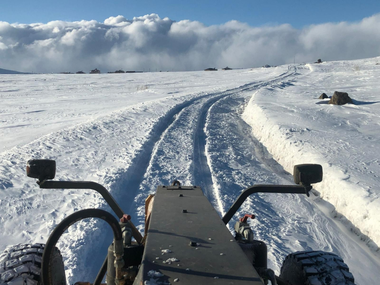 Ardahan’da karla mücadele