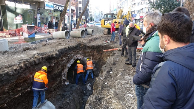 Trabzon'da kazı çalışmasında ortaya çıkan yapı kanal olabilir