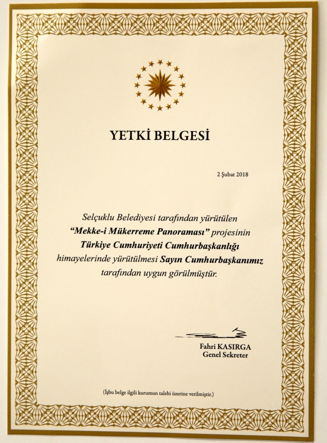 Cumhurbaşkanlığı, Mekke-i Mükerreme Panoraması eserini himaye edecek