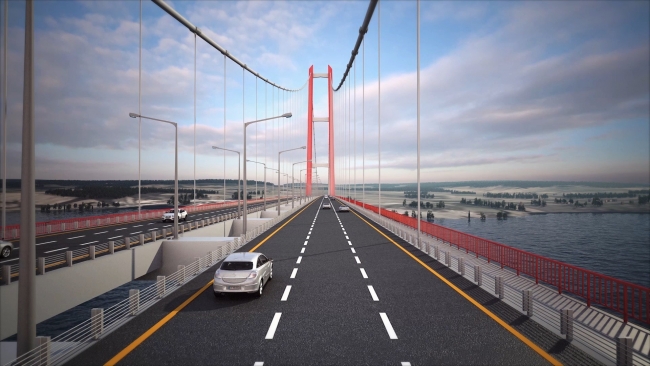 1915 Çanakkale Köprüsü’nde çalışmalar drone ile görüntülendi