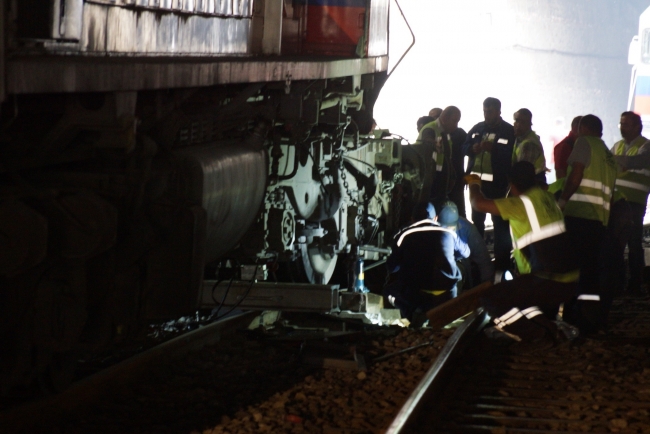 Aydın'da yük treni raydan çıktı