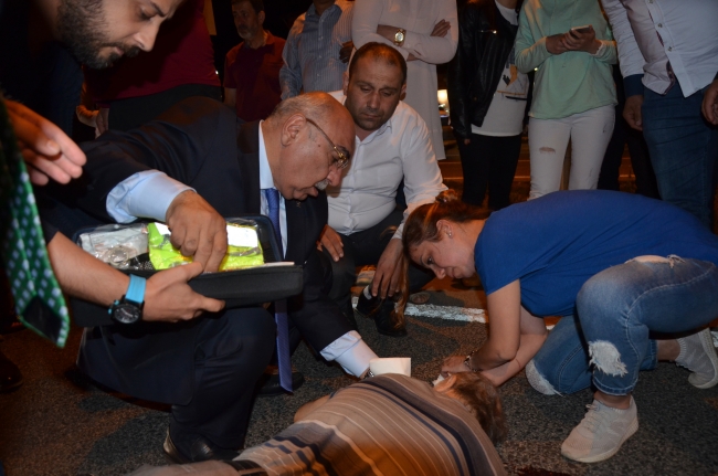 Yaralıya ilk müdahaleyi milletvekili adayı yaptı