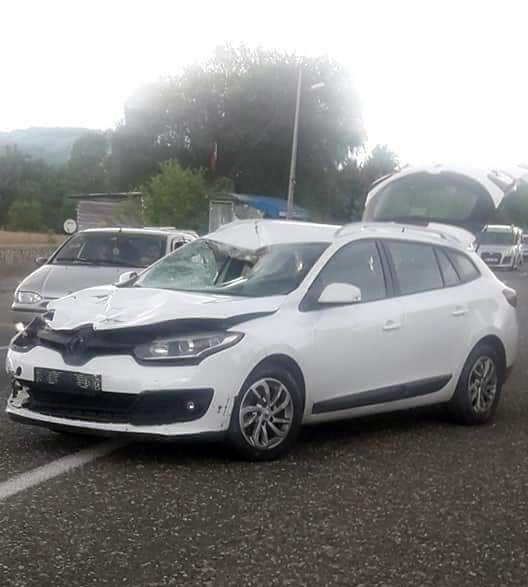 Otomobil, bisikletle gezinti yapan kadına çarptı: 2 yaralı