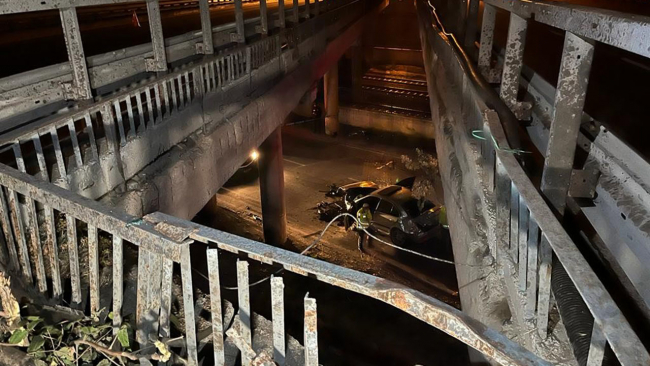 Eskişehir'de otomobil köprüden düştü: 1 ölü, 3 yaralı