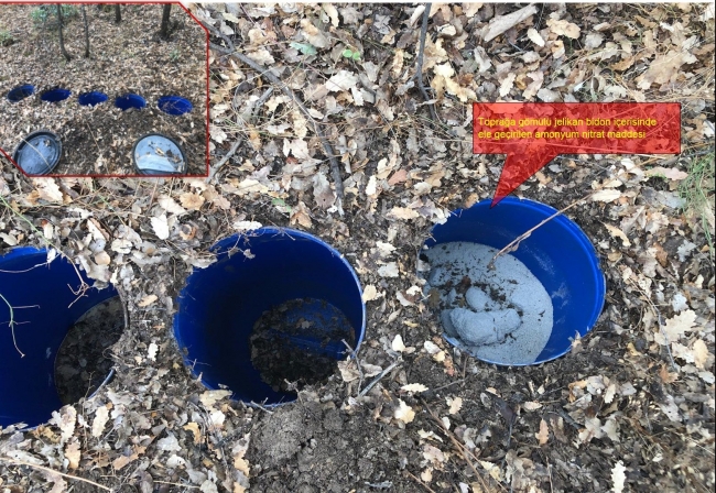 Teröristlerin tuzakladığı 5 el yapımı patlayıcı imha edildi