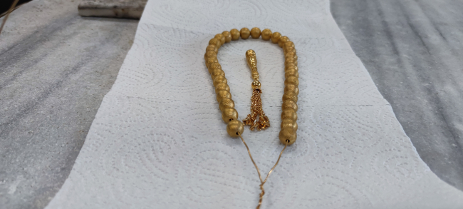 400 bin liralık altın tespih