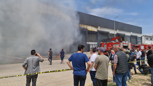 Aydın'da fabrika yangını