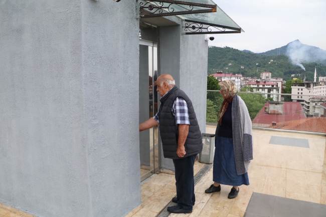 Karadeniz'de iki mahalle arasına 50 metrelik asansör