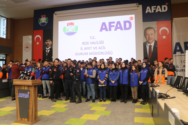 Rize AFAD'a 137 yeni genç personel alındı