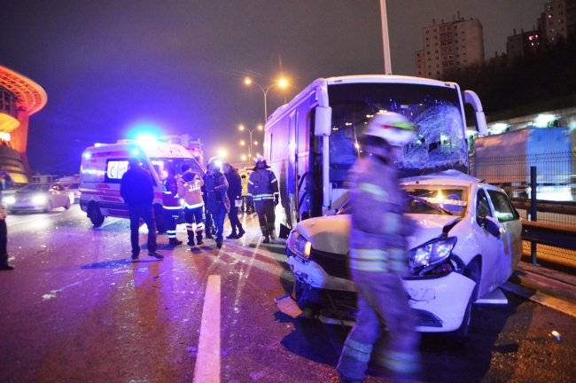 TEM'de zincirleme kaza