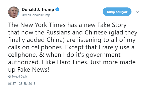 Çin'den Trump'a "Çin malı telefon kullan" önerisi