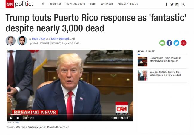 Trump'ın Porto Riko mesajı ABD medyasında alay konusu oldu