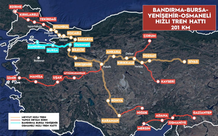 Osmaneli-Bursa hattında test sürüşleri başlayacak