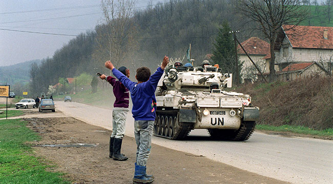 BM gücü, Tuzla yakınları. Yıl: 1993. Fotoğraf: Getty