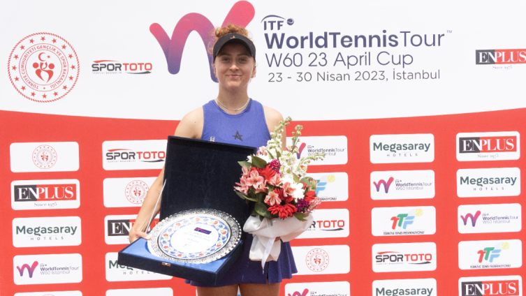 Milli tenisçi Berfu Cengiz W60 Istanbul 23 April Cup’ta ikinci oldu