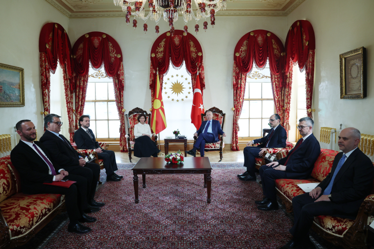 Cumhurbaşkanı Erdoğan, Kuzey Makedonya Cumhurbaşkanı Davkova ile görüştü