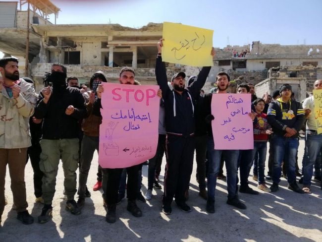 Esed rejimi 8 yıl sonra aynı yerde protesto edildi