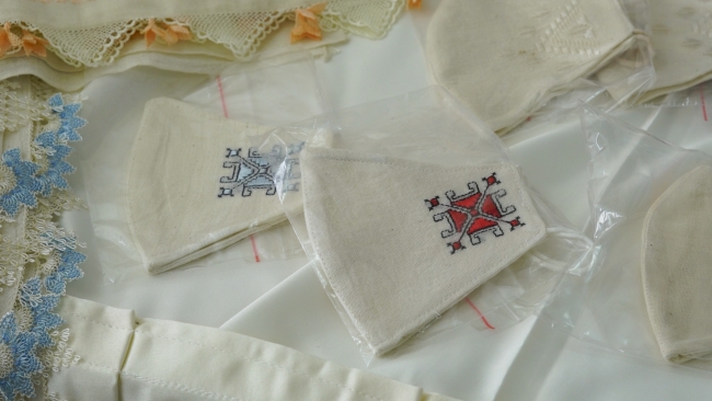 Geleneksel Şile bezi maske de oldu