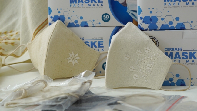 Geleneksel Şile bezi maske de oldu