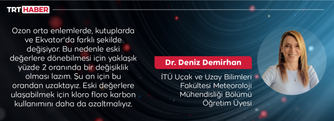 Ozon tabakası için hedef 1964 ile 1980 yılları arasındaki değere dönmek
