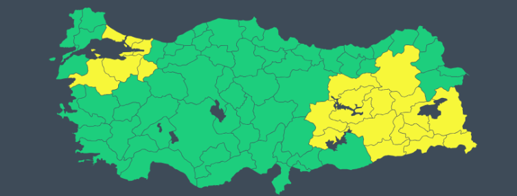 22 il için sarı kodlu uyarı: Kar ve sağanak bekleniyor