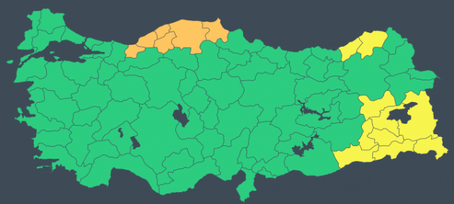 Yoğun kar geliyor: 16 il için sarı ve turuncu uyarı