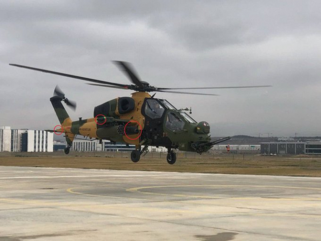 Radar Takılı Pod takılı ATAK helikopteri.