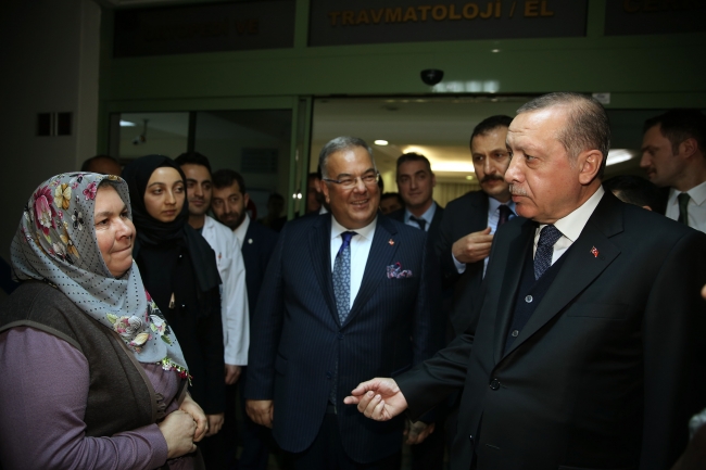 Cumhurbaşkanı Recep Tayyip Erdoğan ve Başbakan Binali Yıldırım'dan hasta ziyareti