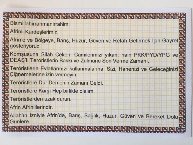 TSK'dan "Afrin Afrinlilerindir" mesajı