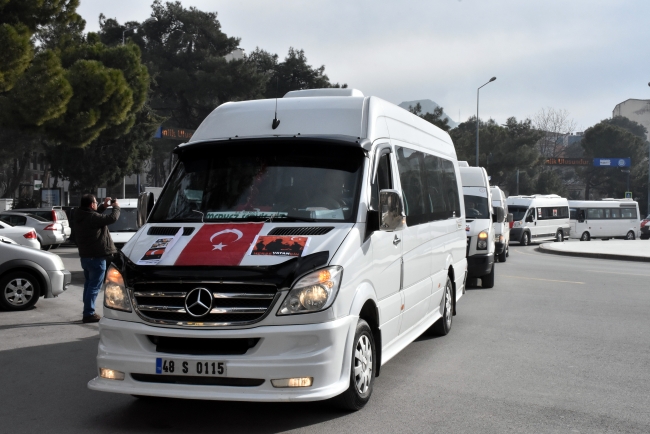 Muğla'da Zeytin Dalı Harekatı'na destek konvoyu