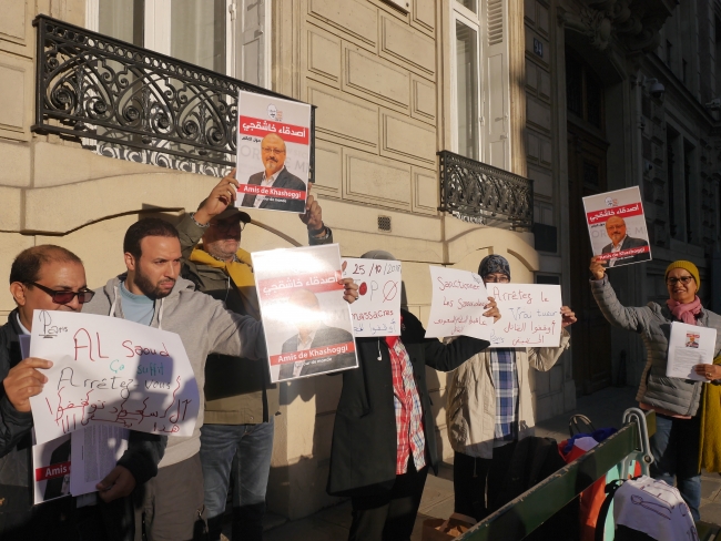 Dünyanın dört bir yanında "Kaşıkçı" protestosu