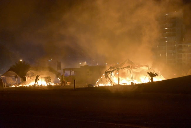 Lübnan'da güvenlik güçleri ile göstericiler arasındaki gerginlikte onlarca kişi yaralandı. Fotoğraf: AA