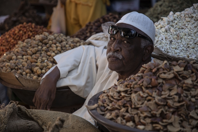 Hartum’un tarihi Umdurman Çarşısı. Fotoğraf: AA