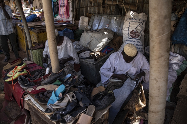 Hartum’un tarihi Umdurman Çarşısı. Fotoğraf: AA