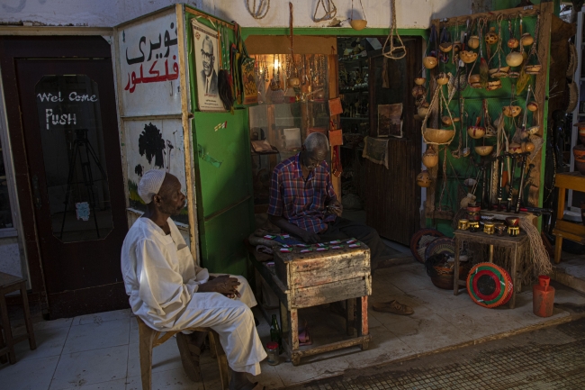 Hartum’un tarihi Umdurman Çarşısı. Fotoğraf: AA
