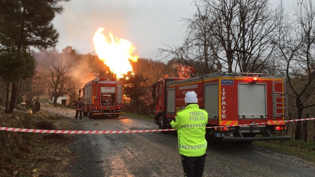 Ordu'da doğal gaz boru hattında patlama