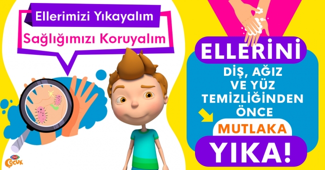 TRT Çocuk'tan temizlik ve hijyen vurgusu