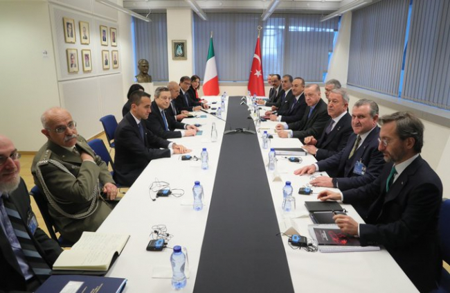 Cumhurbaşkanı Erdoğan, İtalya Başbakanı Draghi ile görüştü