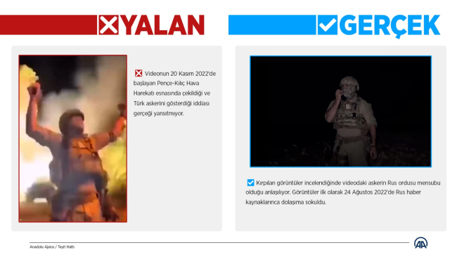 Sosyal medyada Pençe-Kılıç Harekatıyla ilgili yanıltıcı paylaşımlar yapıldı