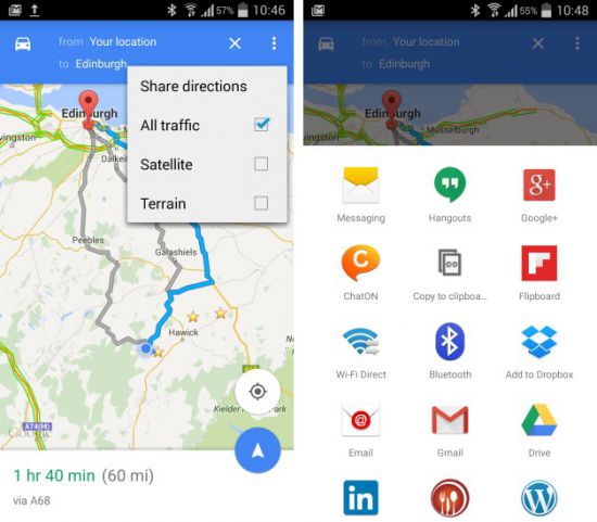Google Maps'te yol tarifi alınabilecek