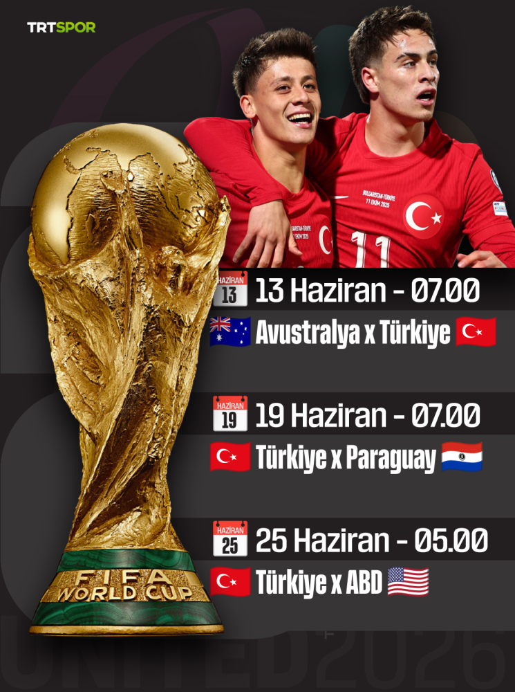 Dünya Kupası'ndaki maç programımız belli oldu