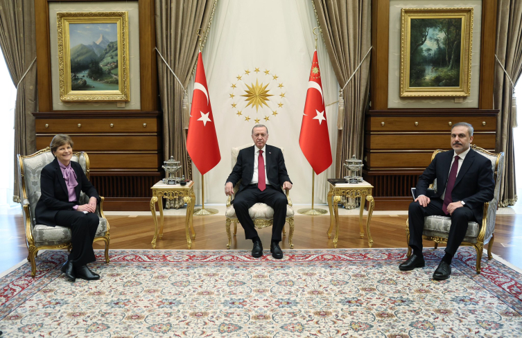 Cumhurbaşkanı Erdoğan, Jeanne Shaheen'i kabul etti