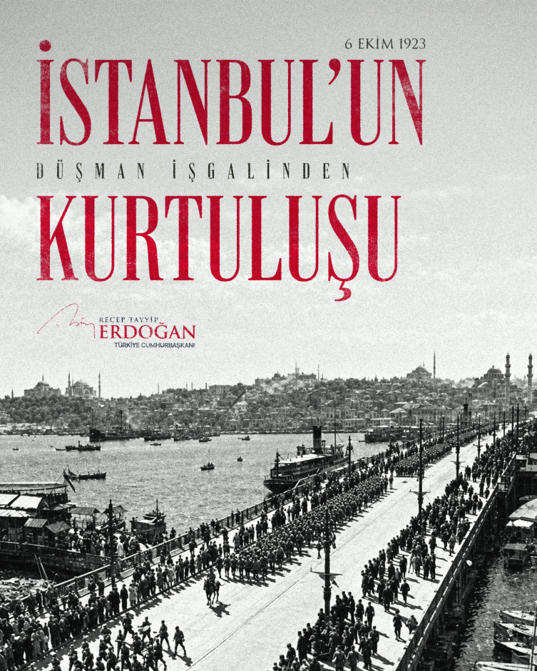 Cumhurbaşkanı Erdoğan, İstanbul'un işgalden kurtuluşunun 103. yılını kutladı