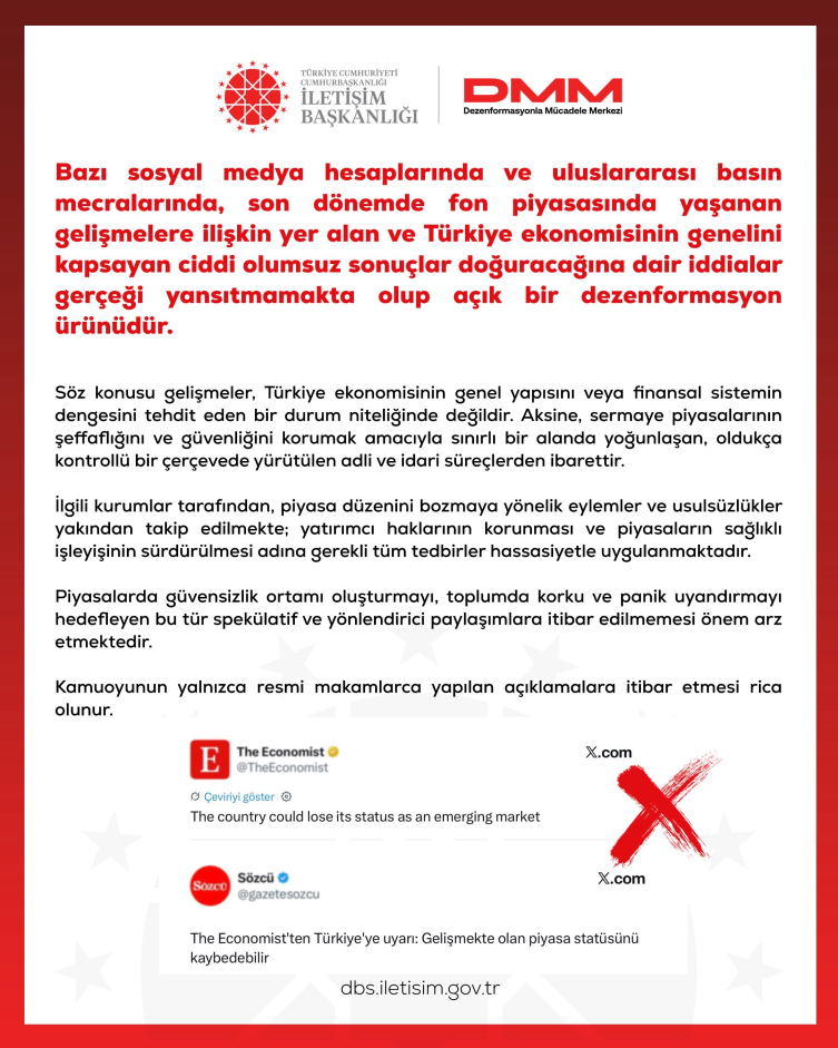 DMM, fon piyasasındaki gelişmelere ilişkin iddiaları yalanladı