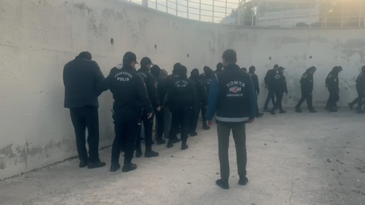 Konya merkezli 2 suç örgütüne operasyon: 73 kişi yakalandı